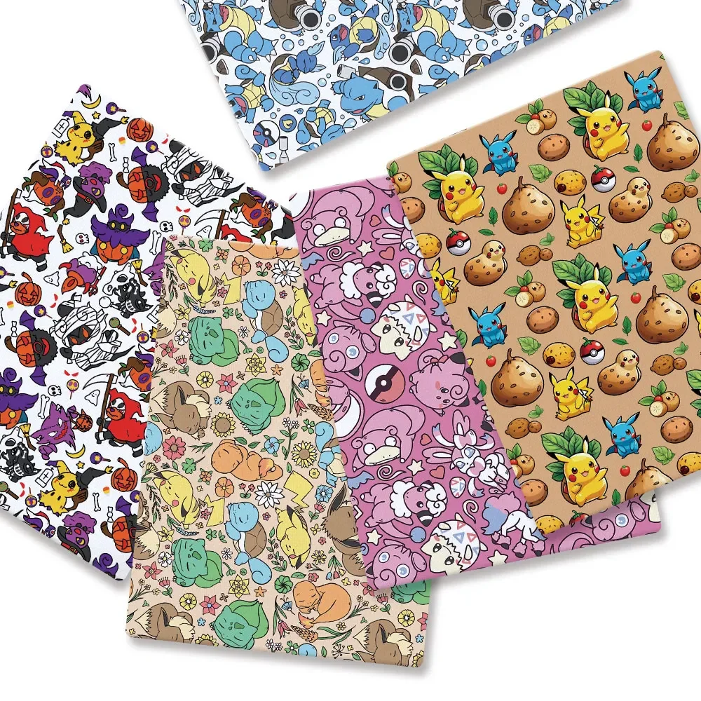 Baby Clothing 1 Year Old - Pokemon Cartoon Fabric140*50cm Handmade Sewing Patchwork