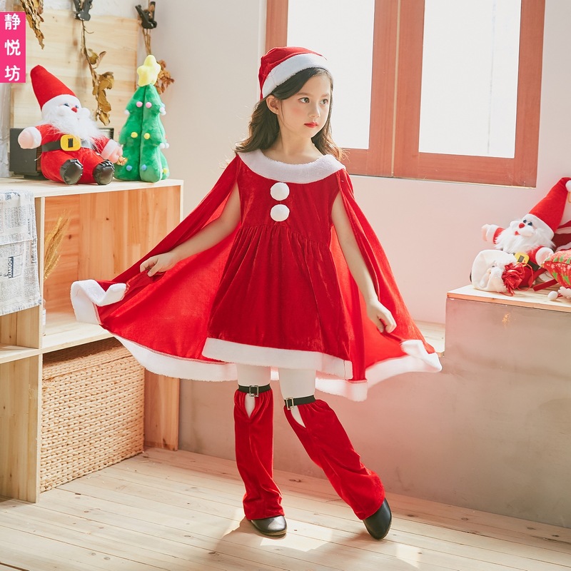 Baby Clothing Unit - Girls Red Dresses with Cape Toddler