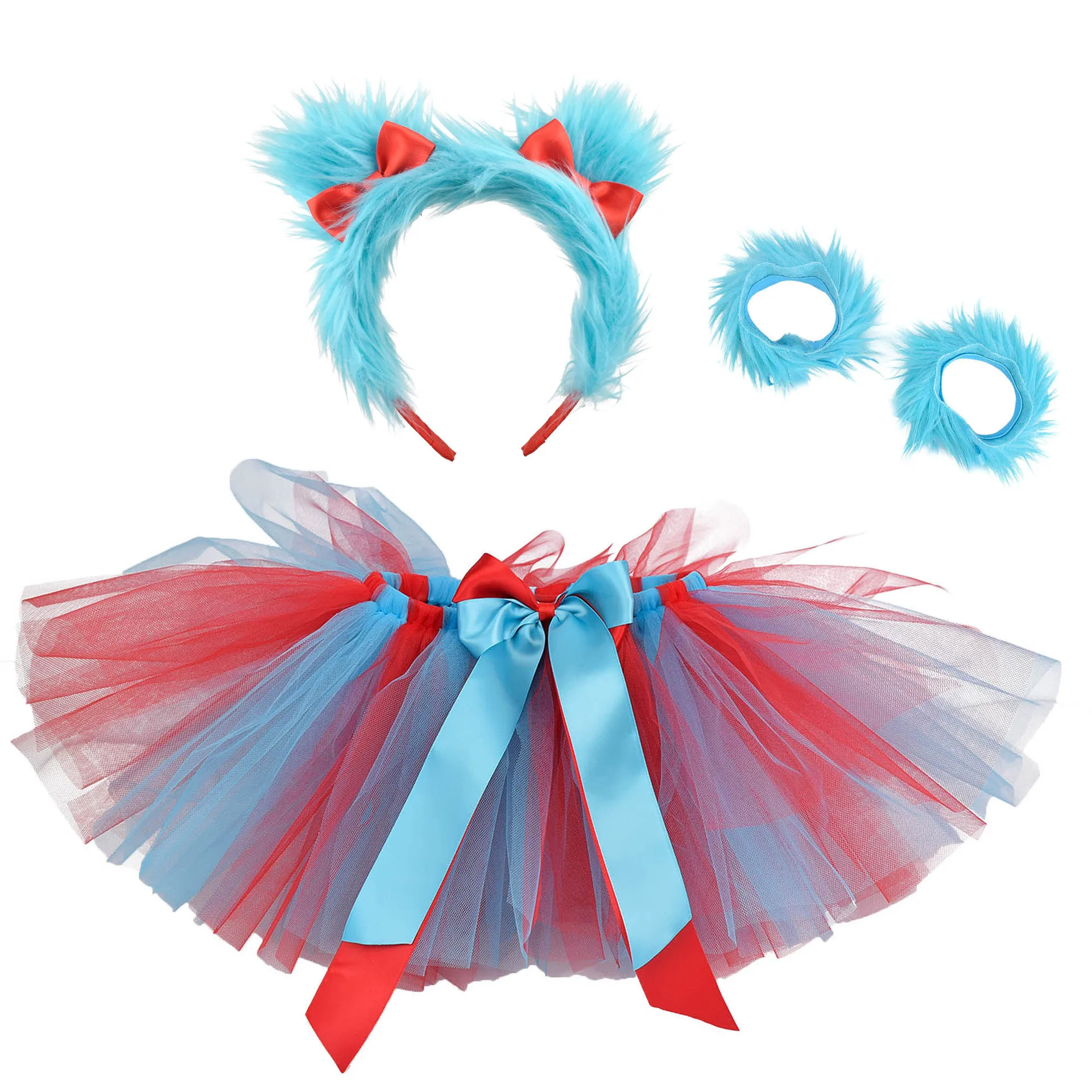 Red Turquoise Thing 1 Thing 2  - Baby Tutu Skirt review and price