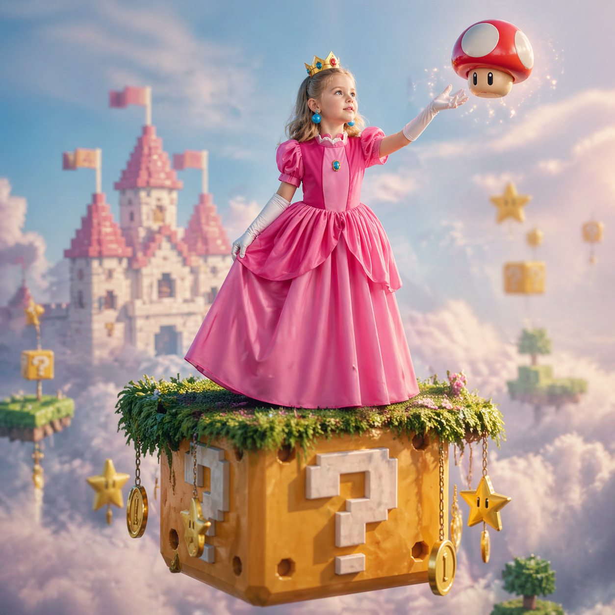 Princess Peach Style Dress Up  - Baby Clothing For Girls review and price