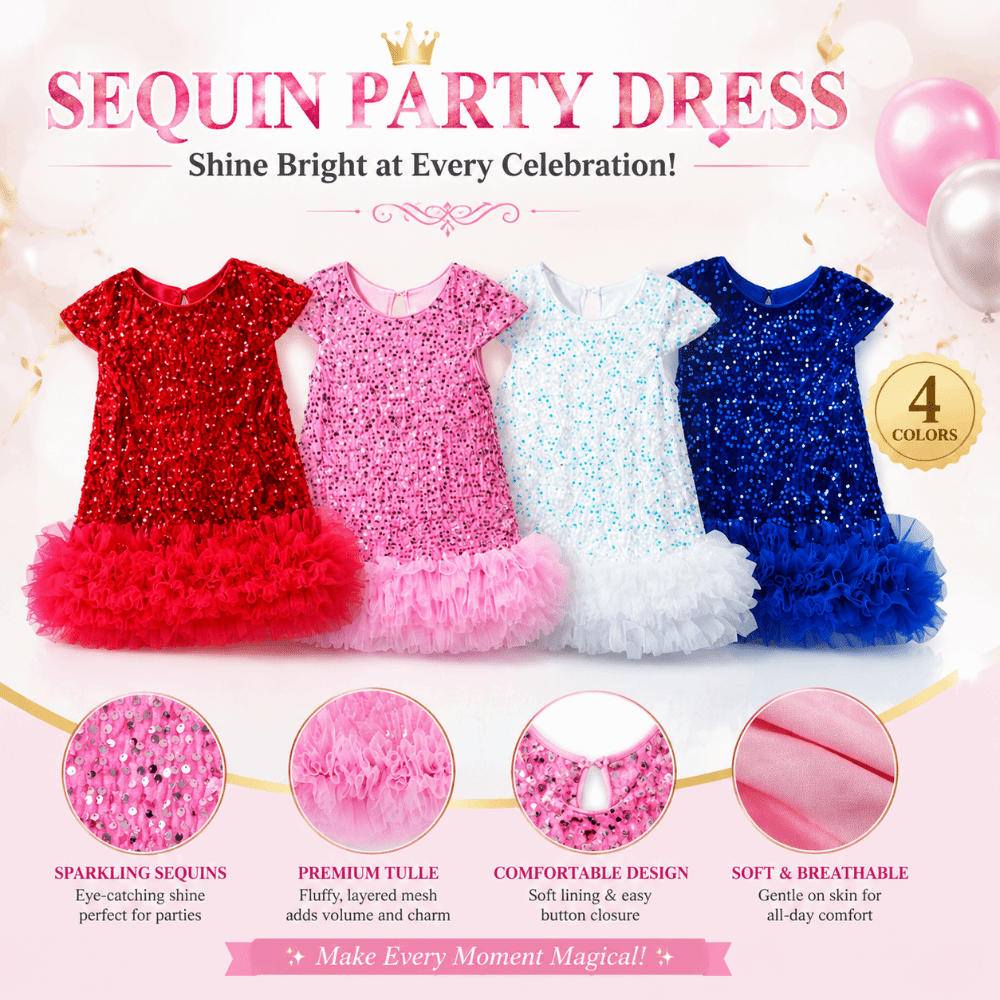New Short Sleeved Girls Sequin - Baby Tutu Skirt review and price