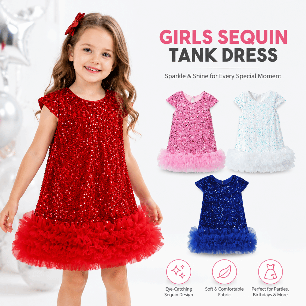 New Short Sleeved Girls Sequin - Baby Tutu Skirt review and price